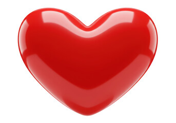 Isolated Shiny Glossy Red Heart Shape