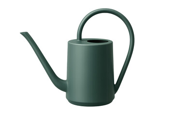 Green watering can isolated on transparent background, perfect for watering plants and gardening activities