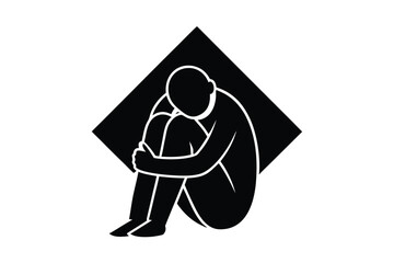 depression awareness vector icon illustration
