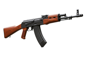 Isolated AK-47 Assault Rifle for Combat