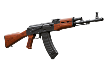 Isolated AK-47 Assault Rifle for Combat