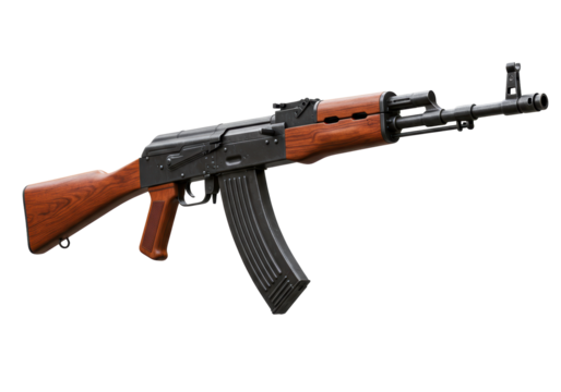 Isolated AK-47 Assault Rifle for Combat