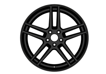 Obraz premium Isolated Car Wheel Rim Representing Automotive Customization