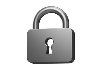 Isolated Padlock Signifying Security and Privacy