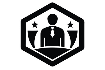 personal development coach vector icon