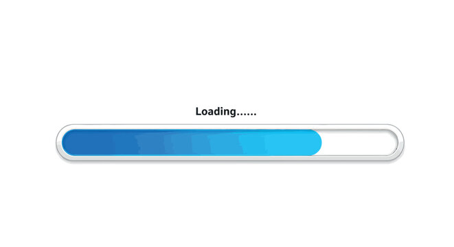 Seamless loading bar animation in gradient blue tones for ui and ux design