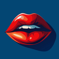 vector illustration of lips