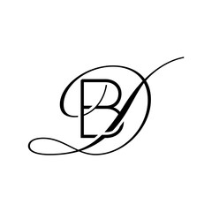 initial letter b with D script logo