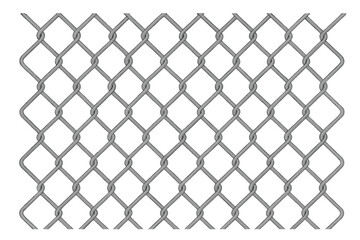 Naklejka premium Chain link fence vector illustration. Seamless metal wire mesh pattern. Industrial background texture for security, prison, or border concepts. Graphic design element.