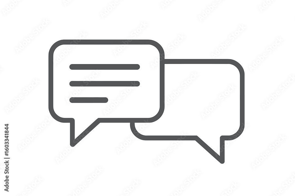 Poster message bubbles icon for communication and dialogue. speech bubble vector for chat, comments, and on