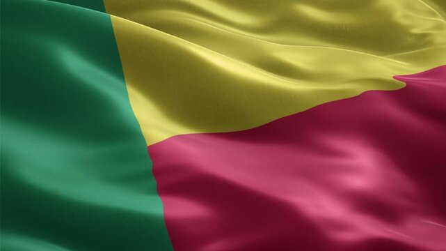 Waving Flag of Benin