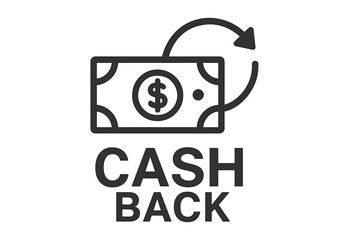 Cash back service icon concept. Money refund, return, or rebate symbol. Financial loyalty program and shopping reward bonus. Dollar currency vector illustration for promotion.