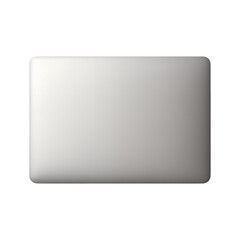 White laptop top view simple background