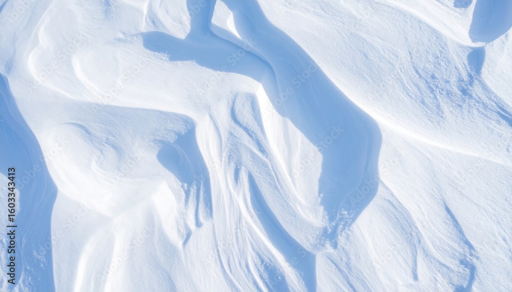 Poster abstract white snowdrift texture with drifting patterns in winter light