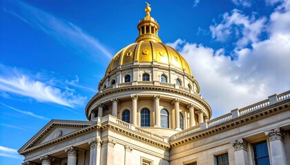 Obraz premium Capitol dome against a vibrant sky