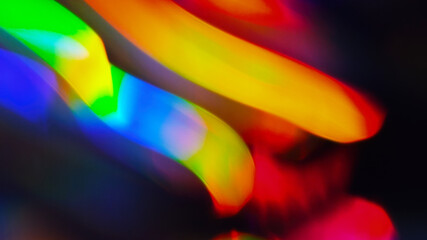 Colorful Light Trails in Abstract Macro – Soft Focus Rainbow Blur