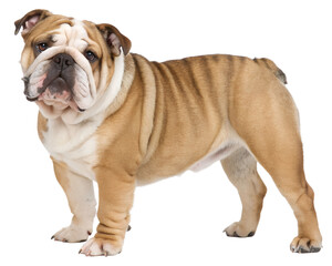 English Bulldog on transparent background