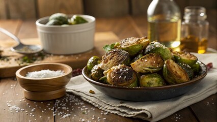 Deliciously Roasted Brussels Sprouts with Sea Salt and Olive Oil
