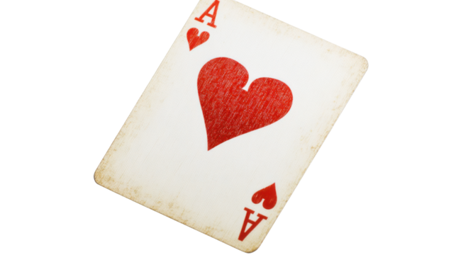 Flying playing card for poker and gambling deuce on white background 