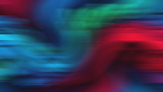 Abstract watercolor blend of blue green and red hues