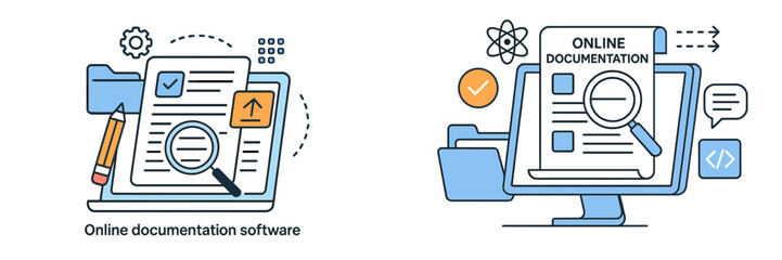 Online documentation software showcases user-friendly interfaces and editing tools for efficient content creation and management