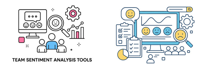 Understanding team sentiment through analysis tools at a digital workspace