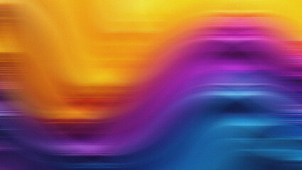 Vibrant abstract blend of warm and cool colors with horizontal streaks