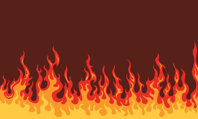 Fiery fire border illustration background