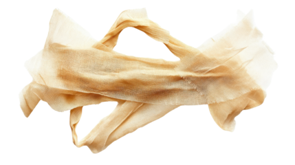 Adhesive bandage crumpled isolated on white background 