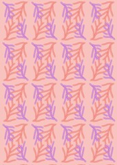 Abstract pattern with colorful lines in pink and purple tones  