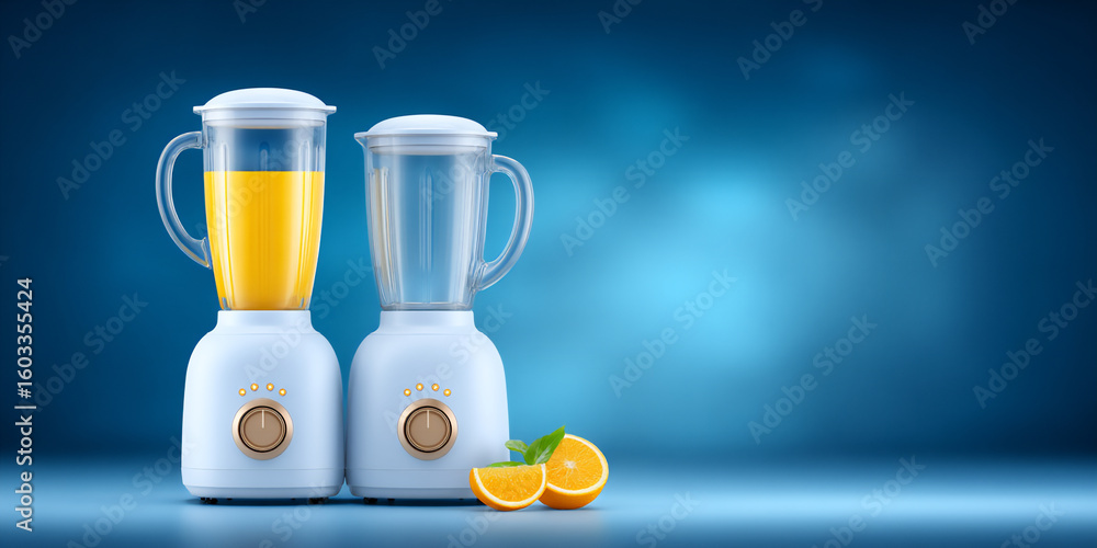 Poster a high-quality blender creating a smooth and vibrant smoothie