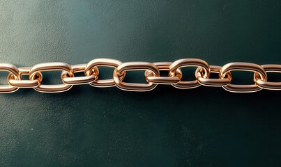 Golden links of a severed chain represent newfound liberty, breaking free of restraint