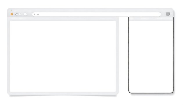 Blank web browser window layout