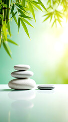 Obraz premium Balance Stones und Bambus, Wellness Spa 