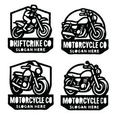 Set of motorcycle icons