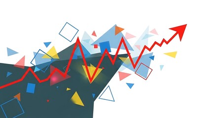 Abstract graphic showing upward trend and growth