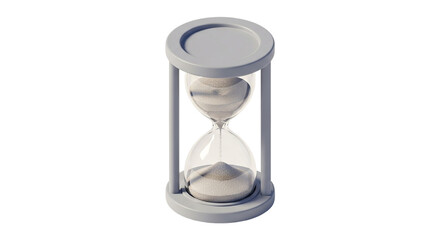 Isometric Hourglass &ndash; Flowing Sand Close-Up &ndash; Transparent PNG

