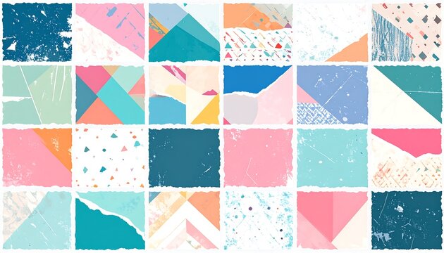 Abstract geometric collage