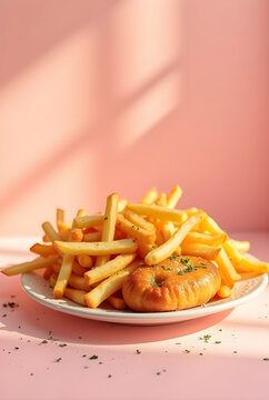 fresh French fries snd chips