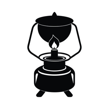 black lantern with flame clip art preview