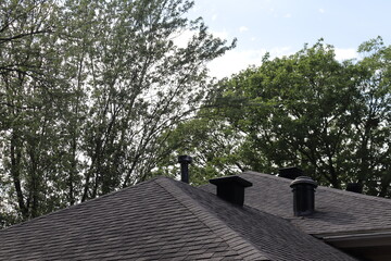 Roof of the house and exterior architecture. 