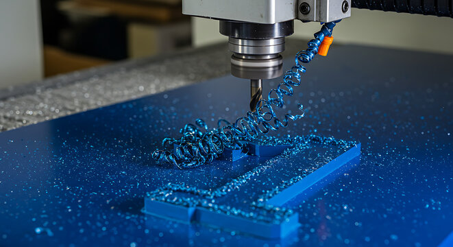 CNC Router Machine Cutting Letter 'A' from Aluminium Composite Material (ACM)
