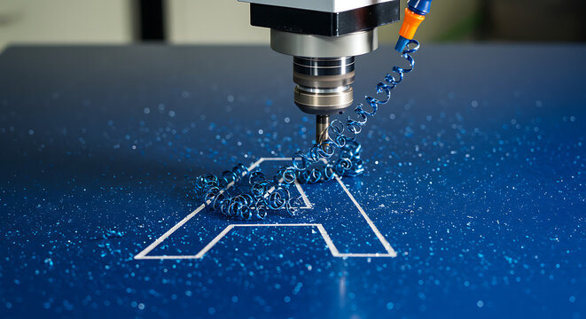 CNC Router Machine Cutting Letter 'A' from Aluminium Composite Material (ACM)
