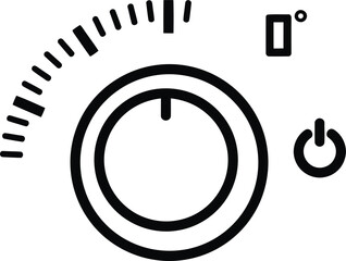 Precise Control Interface: Close-up shot of a user-friendly interface, a sleek design featuring a dial.