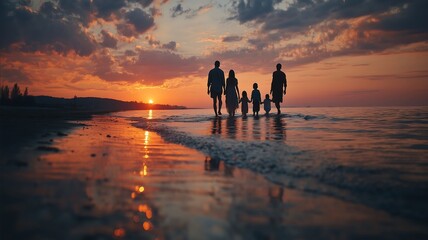 sunset on the beach