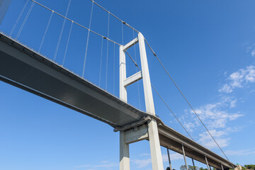 ISTANBUL, TURKEY - JULY 20, 2025: The First Bosporus Bridge connecting Europe and Asia.