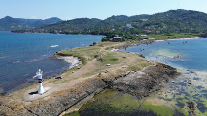 Aerial Photo of Yason Cape Peninsula and Lighthouse, Black Sea, Turkey