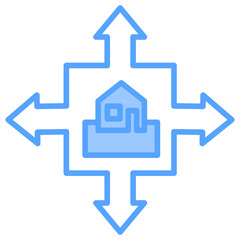 Vastu Shastra Blue Icon