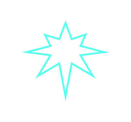 Y2K abstract star Shape. Modern shape symbol in flat style. This icon reflects retro vibes of the 90s, adding a trendy element to space designs. Perfect for decoration and graphic projects.