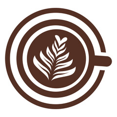 Latte Art Top View Icon